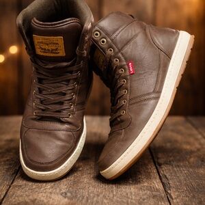 Levi's Dark Brown High-Top Sneakers